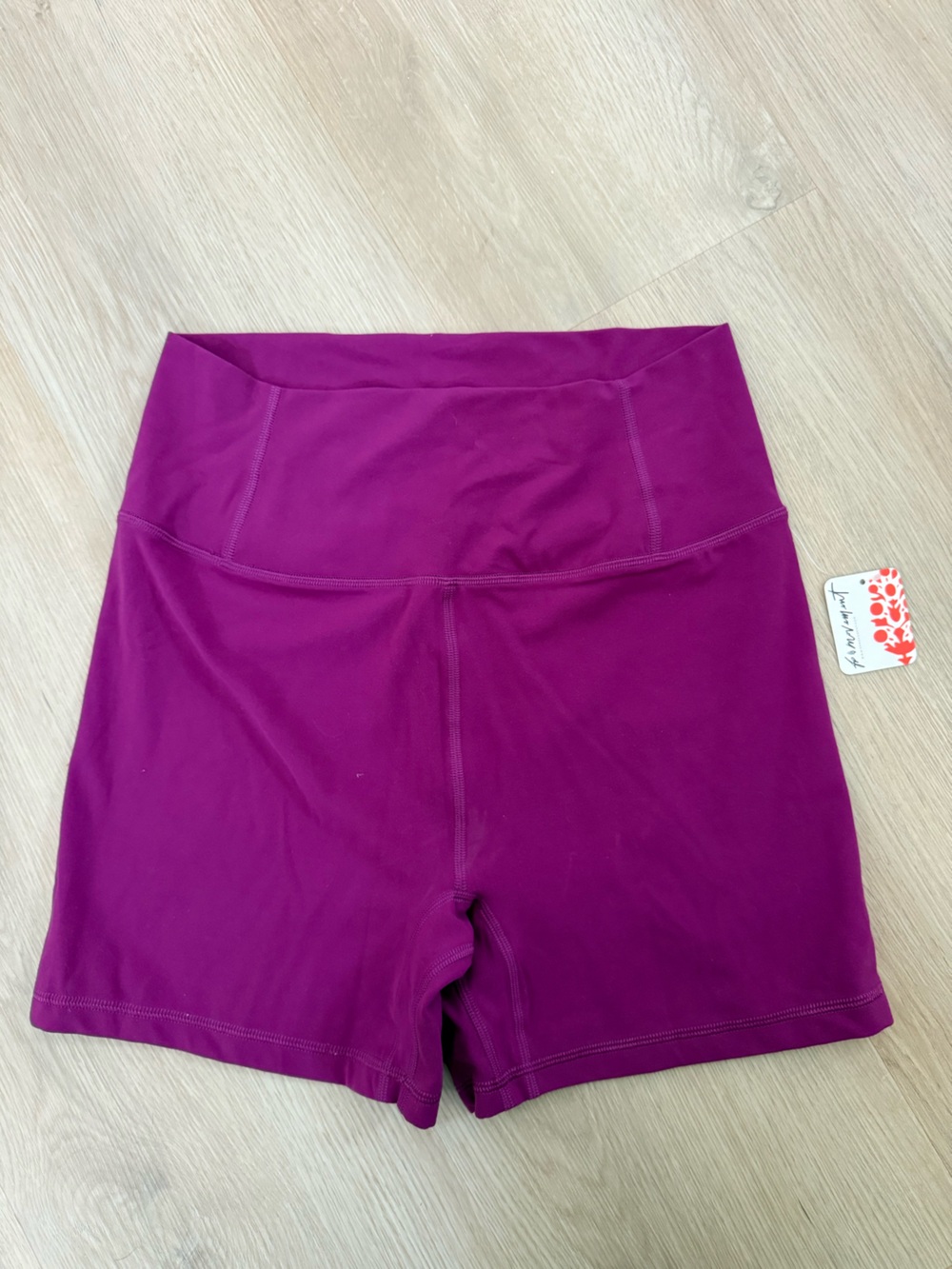 FP Movement by Free People High-Waist Bike Shorts in Deep Mulberry size Large